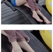 수영복 착장 서현진 맨발 노출