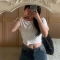 흰티 청바지 정석 묵직미드녀